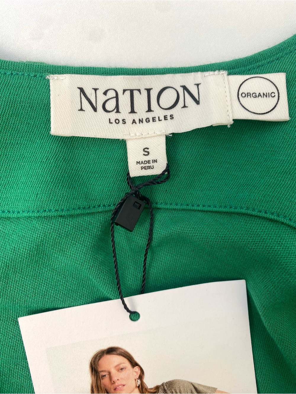 Nation LTD NWT Brya Organic Cotton Gold Button Tank Top Loden Green S - Picture 6 of 9